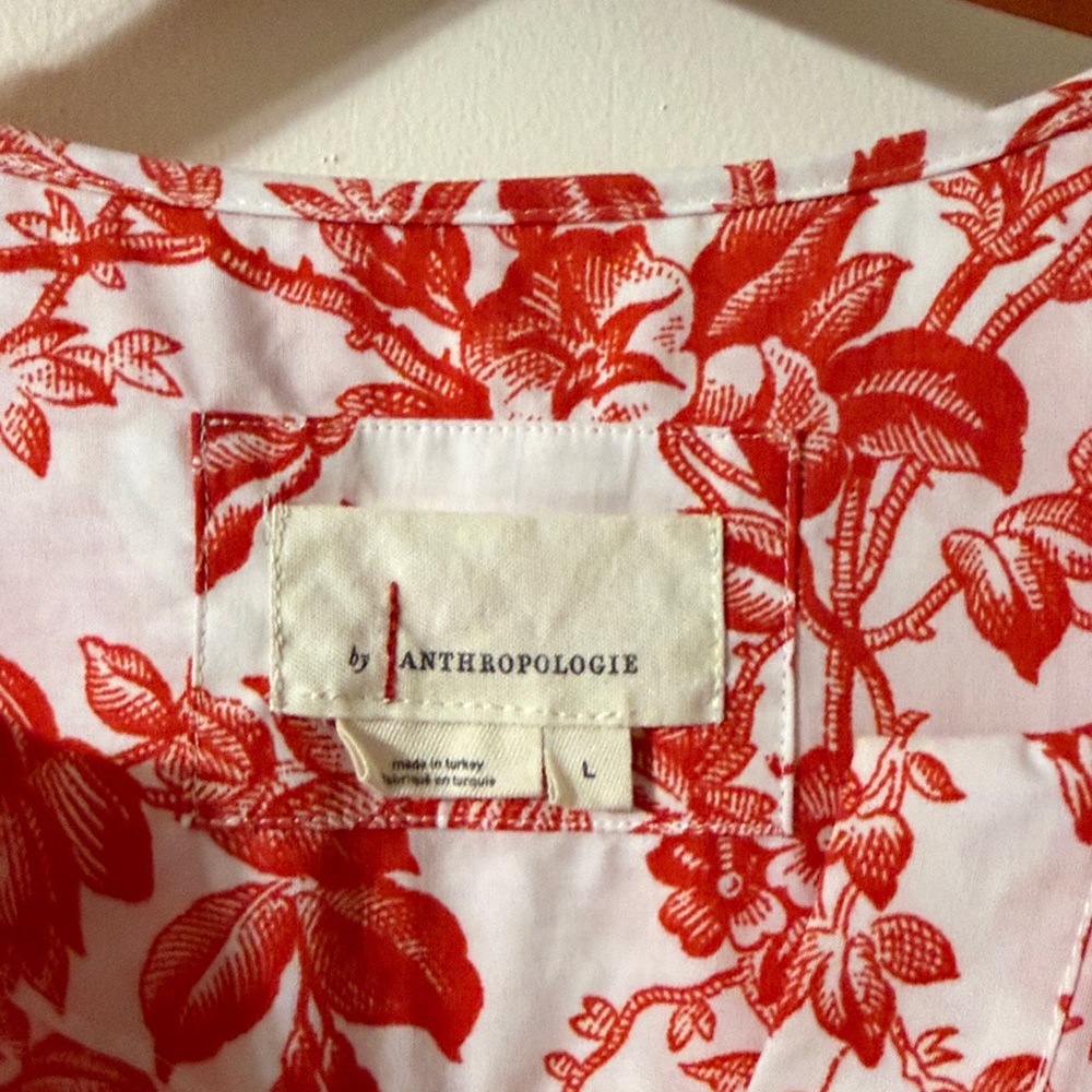 Anthropologie Somerset Maxi dress in Red and White floral pattern. - Picture 4 of 6